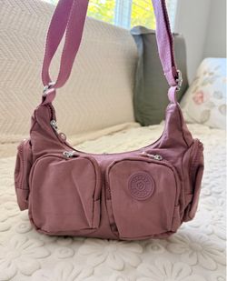 Lightweight Water-Resistant Nylon Armpit Crossbody Moto Bag | Multi-Pocket Shoulder Bag
