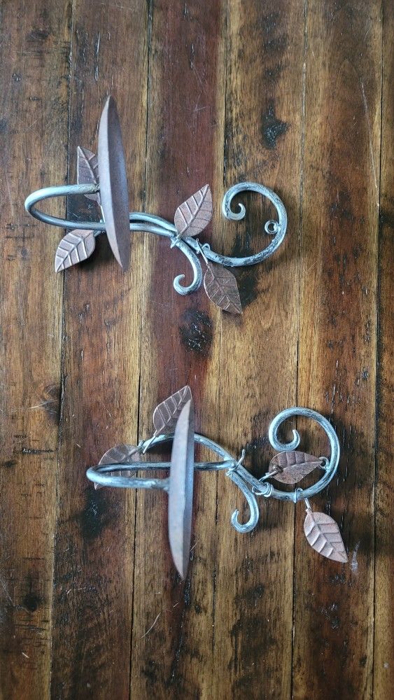 Vintage Wall Art Metal Candle holder (leaves ) Hangable 