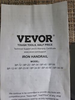Vevor hand rail