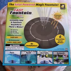 Solar Powered Fast Fountain