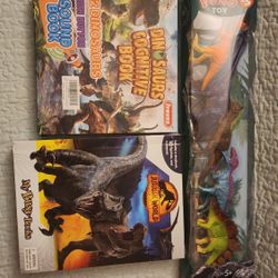 Dinosaurs Toys/books Lot 