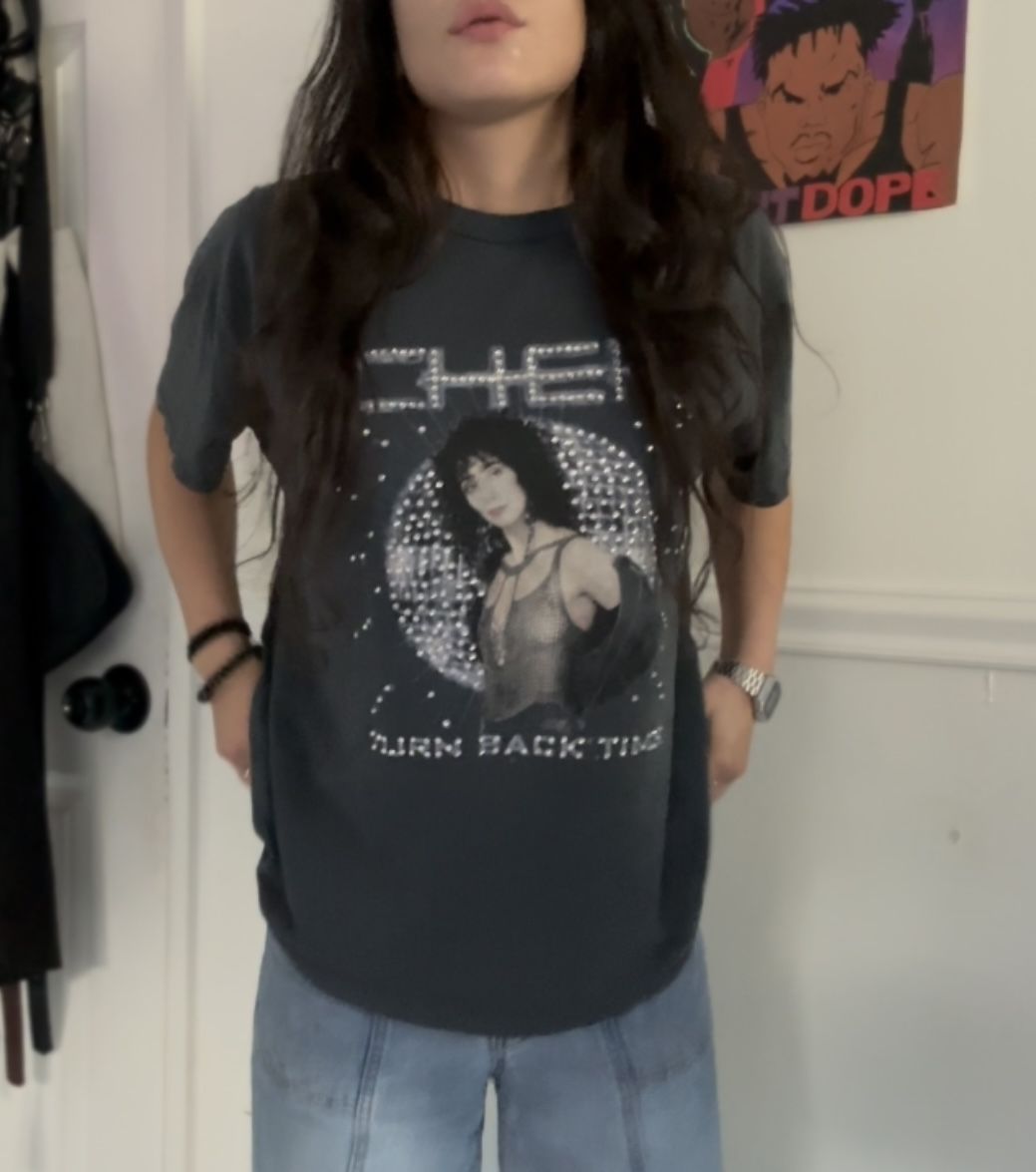 Turn Back Time Cher Rhinestone Tee