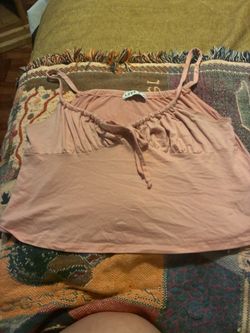 Love Pink Ruched Drawstring Cami Top