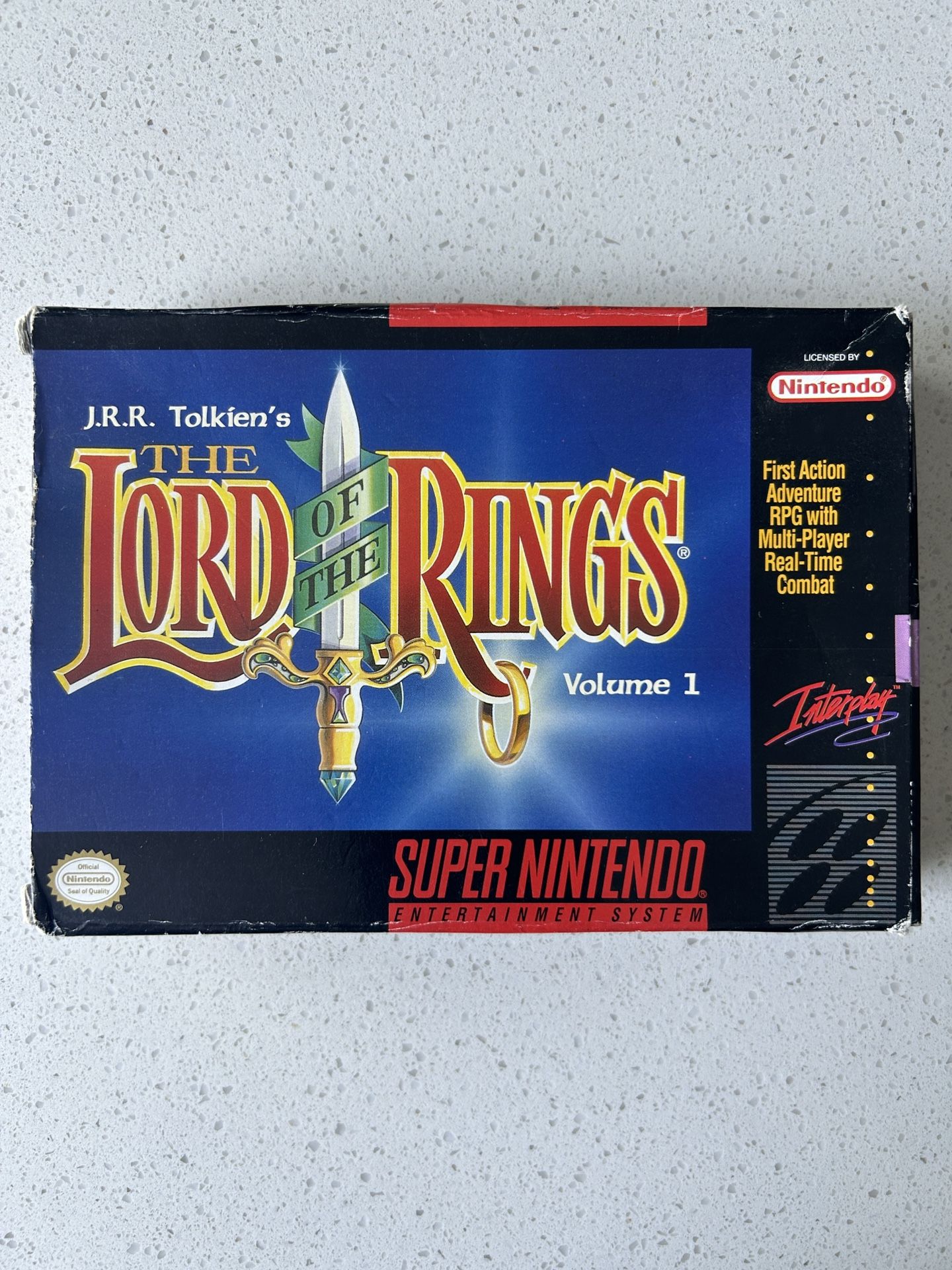 The Lord of the Rings Volume 1 Super Nintendo SNES Video Game w/ Box, Manual, & Insert