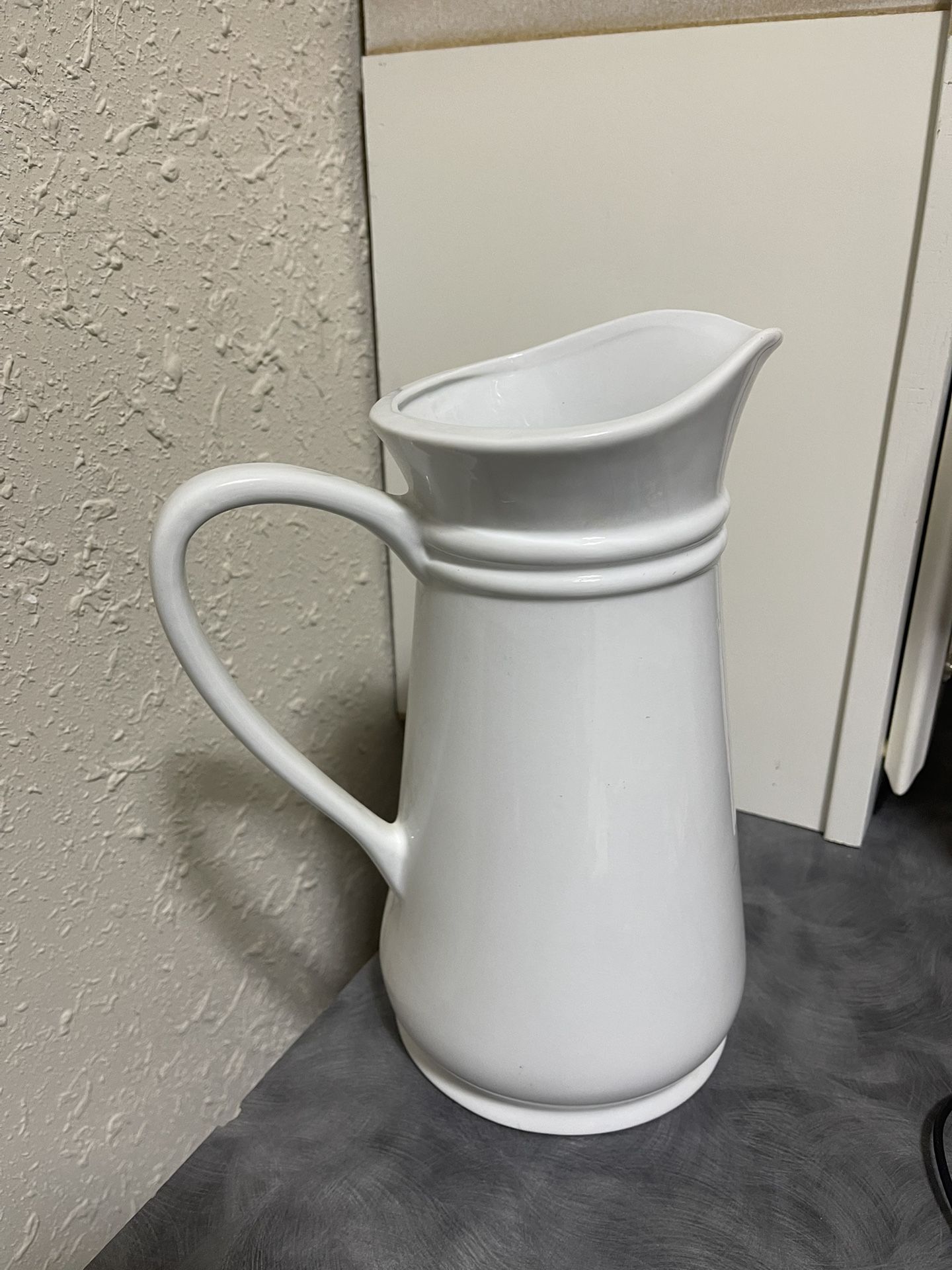 White Pottery Barn Vase/ Drink Canister