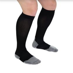 Ebony Black Compression Socks 🧦 Size Large