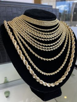 Various 14k Chains! Milanos, Ropes, Cubans And More!
