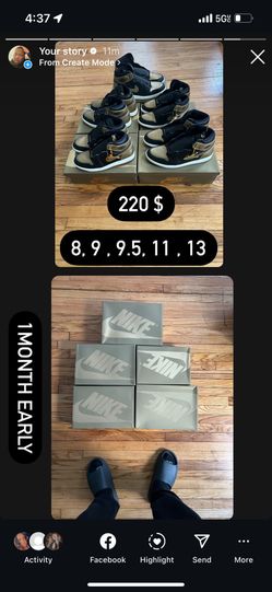 Jordan 1 High OG Mens Size 11 