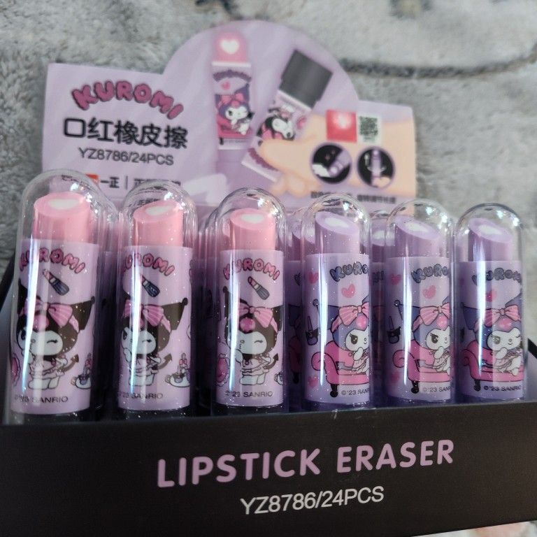 Kuromi Lipstick Erasers 💜$2/Ea.