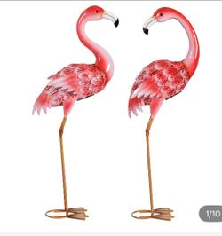 Solar LED Outdoor Flamingo Pair