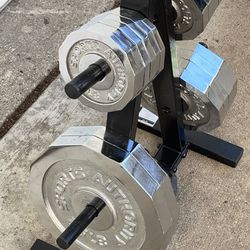Chrome Weight Set with Tree