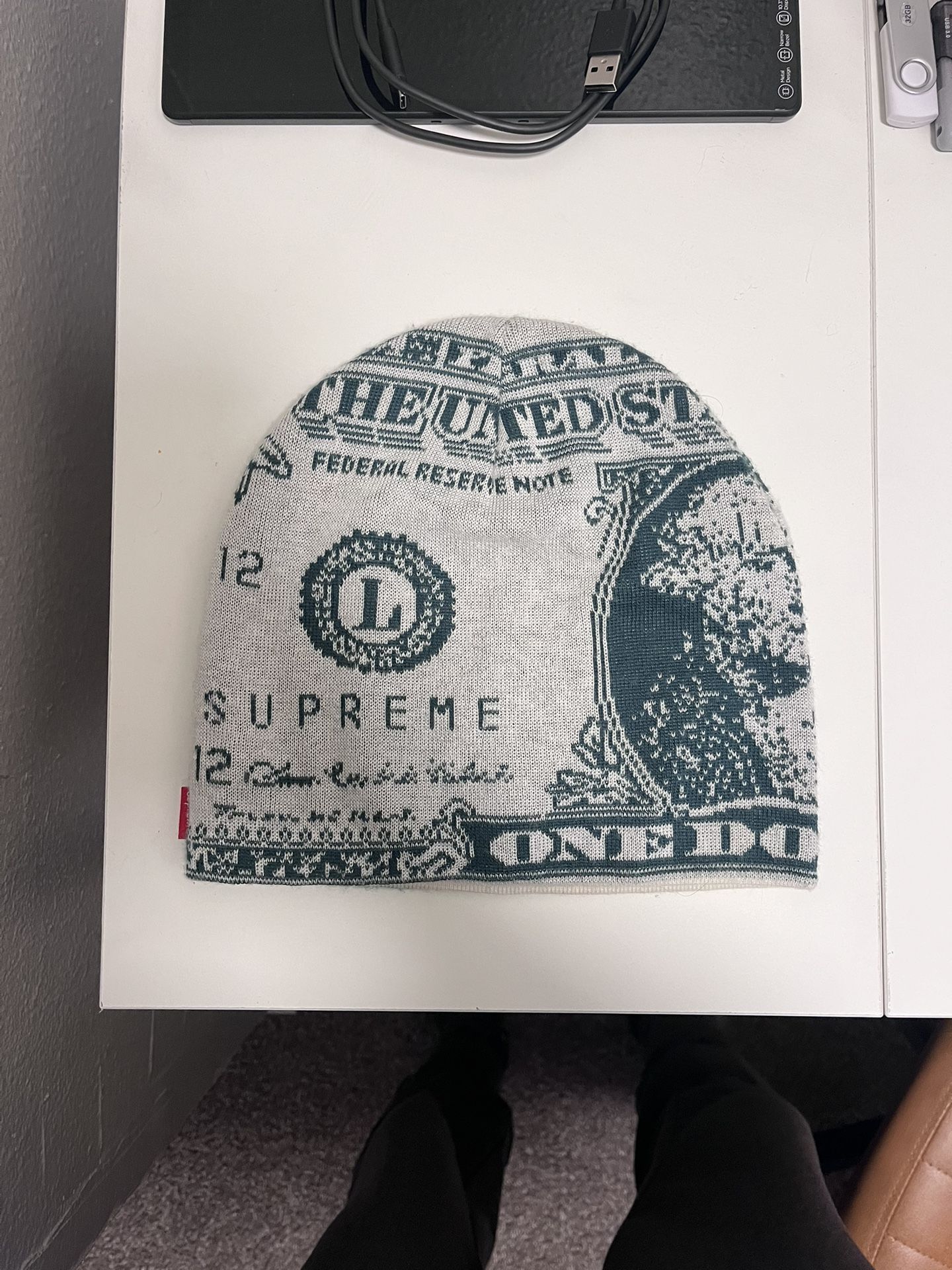 Supreme Dollar Bill Beanie