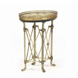 Marble & Brass Side Table