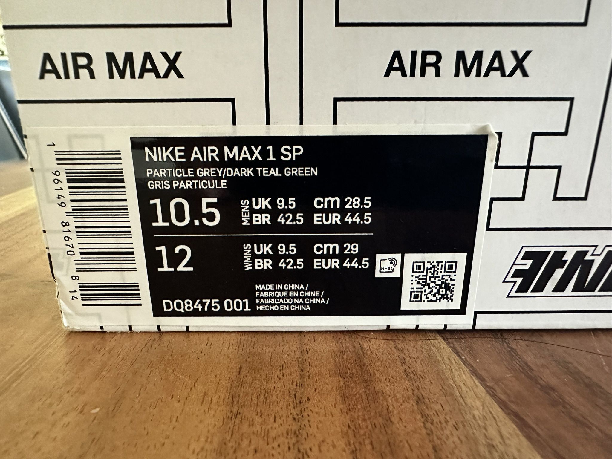 Nike x Kasina Air Max 1 SP Won-Ang Particle Grey 