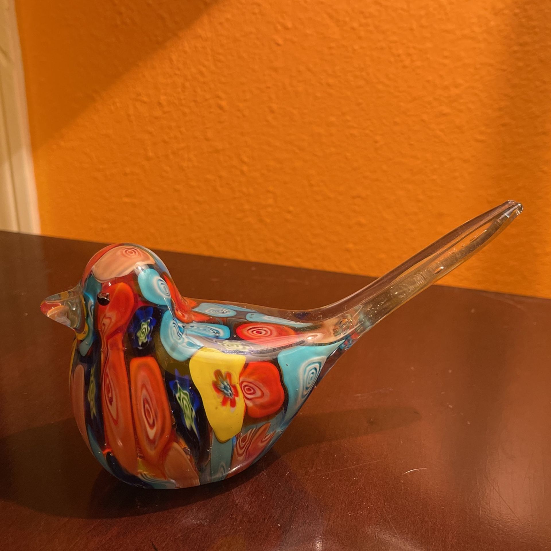 Colorful Bird Glass