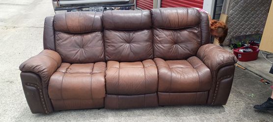 Brown Leather Couch