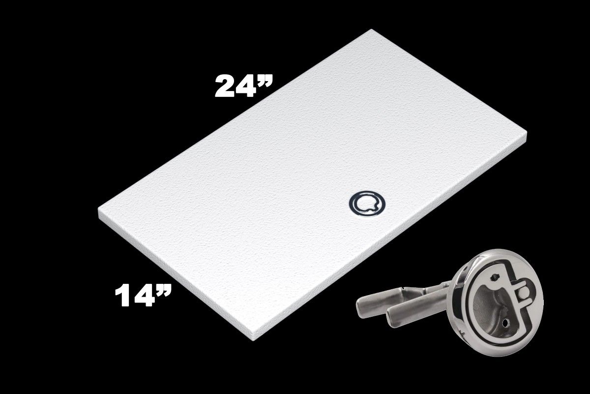 Replacement Fiberglass Boat Hatch & Lid 24" x 14" for Engine Deck