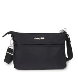 Baggallini Securtex Anti-theft Memento Crossbody Bag Black