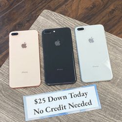 Apple IPhone 8 Plus / Apple IPhone 8 - PAYMENTS AVAILABLE With $20 - $25 DOWN - 90 DAY WARRANTY 