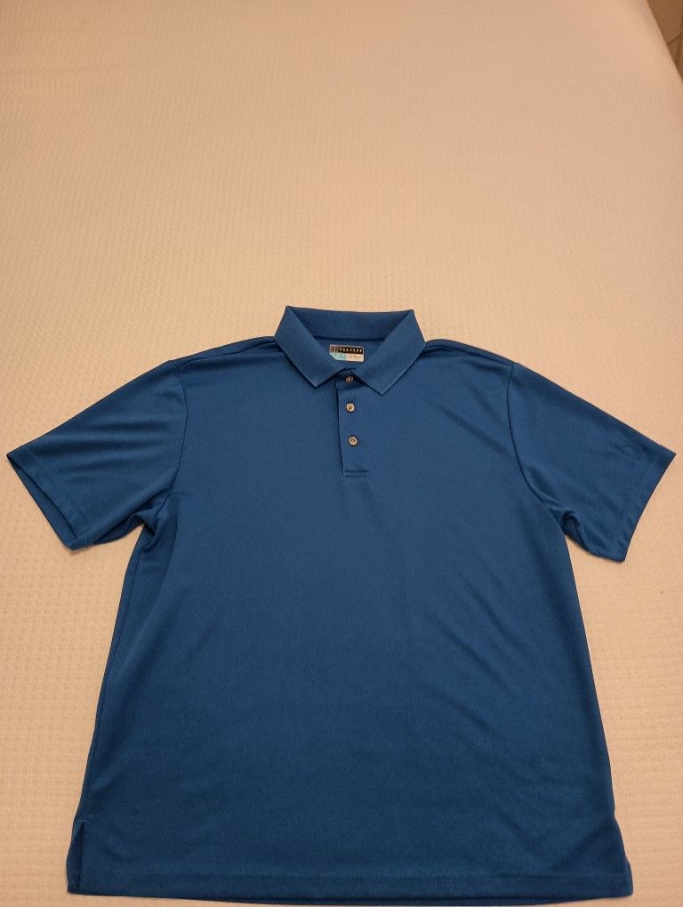 PGA Tour Golf Polo Air Flux Blue Large
