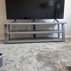 Gray faux wood TV Stand