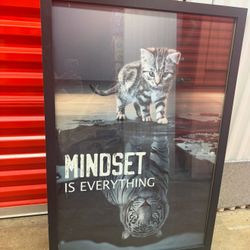 Mindset Is Everything" Framed Art - $50 Inspiring, bold wall art that makes a statement.