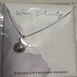 Silver Volleyball Necklace - Brand New!
