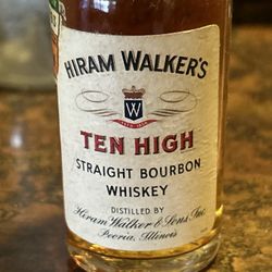 Vintage Hiram Walker’s Ten High Mini Bottle