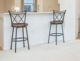 2 Tall Bar Chairs Dark Espresso Color