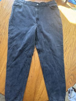 levis orange tab black denim straight