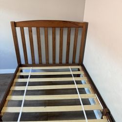 Twin Bed Chestnut Brown 