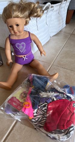 American girl doll with accessories