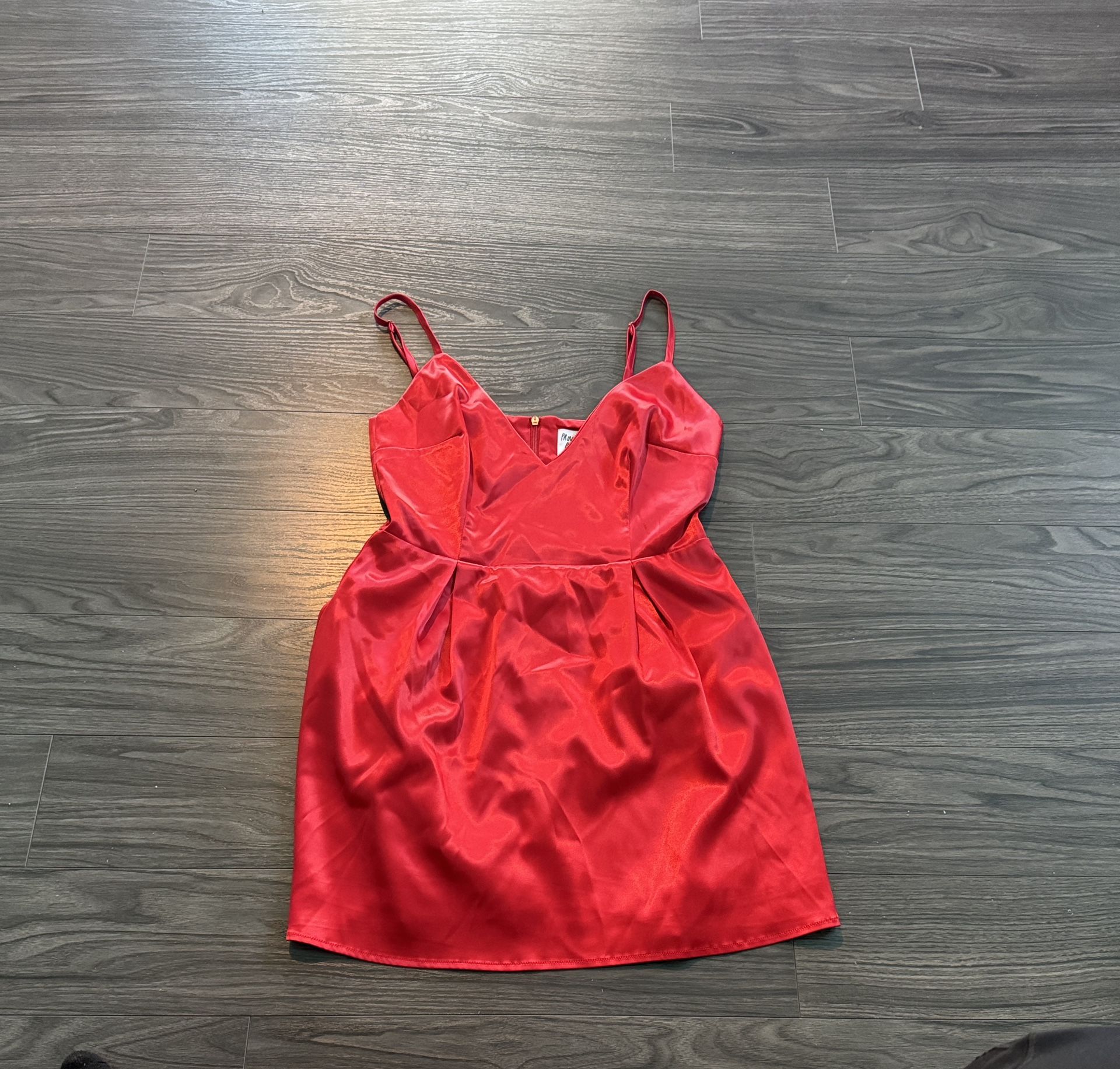 Red Satin Dress