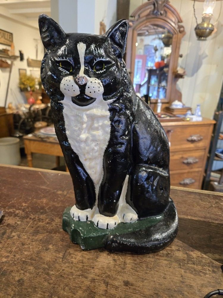 Cast Iron Hubley Cat Door Stop
