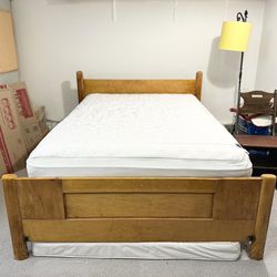Solid Wood Bed Frame With Mattress Full Size 