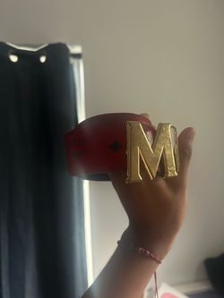 Mcm belt candy red