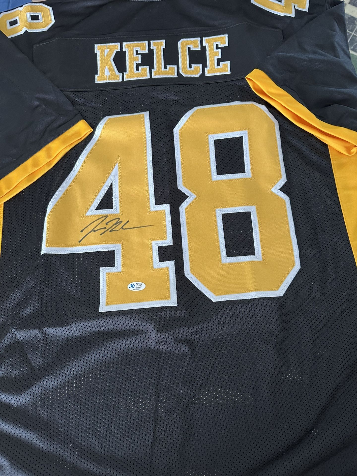 JASON KELCE SIGNED CLEVELAND HEIGHTS TIGERS AUTOGRAPHED CUSTOM JERSEY QR COA 627