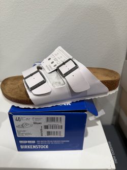 Birkenstock Arizona BS White Sandals Size 40
