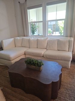 Large white sofa