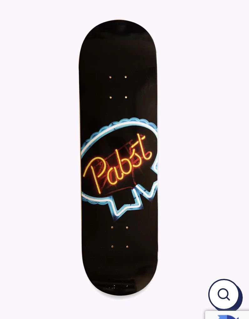 PBR Pabst Blue Ribbon Beer Neon Skateboarding Skate Deck - Brand New - Rare