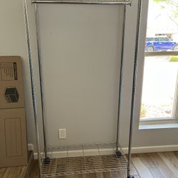 Chrome Steel Rolling Clothing Rack