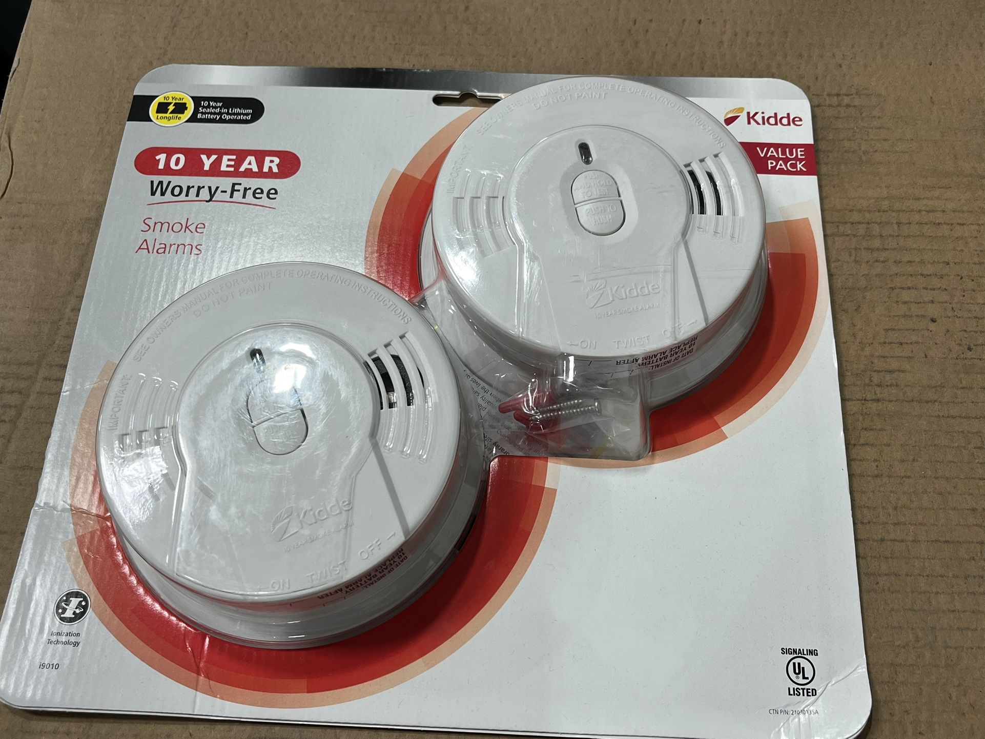 Kiddie 10 Year Worry Free Smoke Detector , Lithium Battery Powdered , Smoke Alarm 