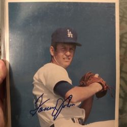 Dodgers great , Tommy John 8x10 Autograph picture