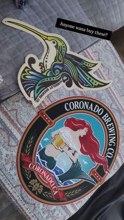 Coronado Brewing Co metal sign & Humbolt Brewing  Co metal sign
