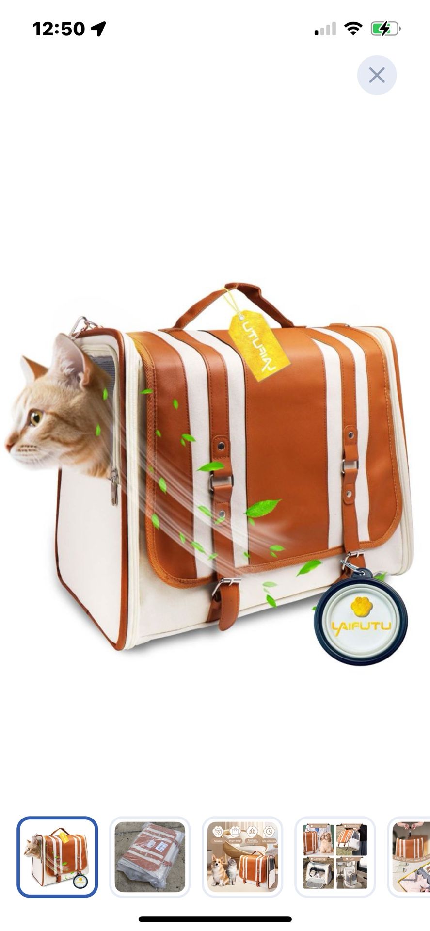 “New”Luxury Cat/dog,etc. Carrier Car Seat(ventilated)retail$69