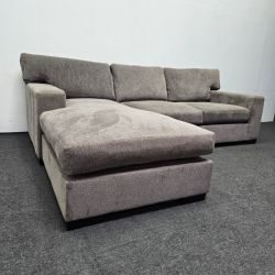 Like New Gray Sectional Sofa Couch Reversible Chaise - Can Deliver!