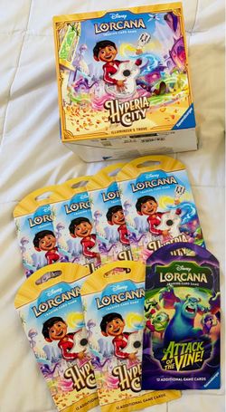 Disney Lorcana Hyperia City Illumineer's Trove Box + Booster Packs