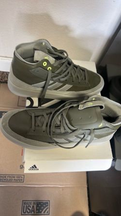 Green Adidas high top size 11 1/2