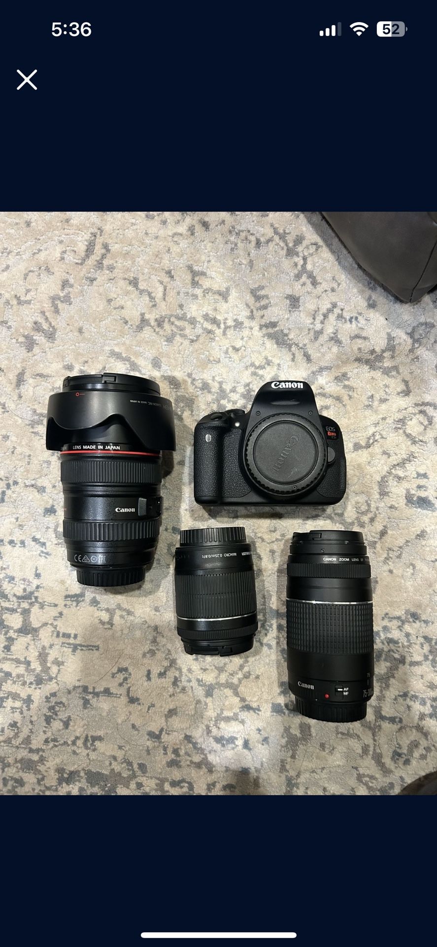 Canon Rebel T5i Read Description