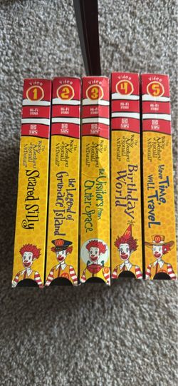 Vintage McDonald's VHS Tapes Complete Set (Volumes 1-5)